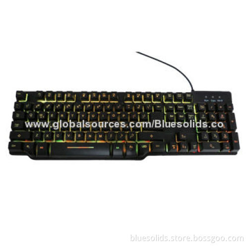 2014 New OEM 107 Keys Mechanical Backlighting Gaming Wired USB Keyboard, 3 or 7 Colors Changeable